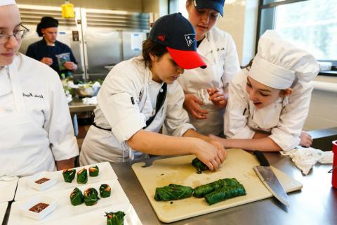 Students participating in New Hampshire Farm to School Cook Off
